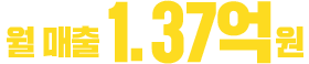 월 매출 1.37억원