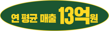 연 평균 매출 13억원