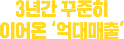 3년간 꾸준히 이어온 ‘억대매출’